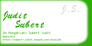 judit subert business card